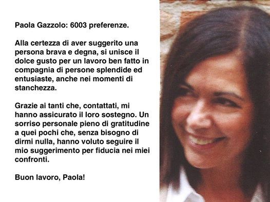 Paola Gazzolo: 6003 preferenze