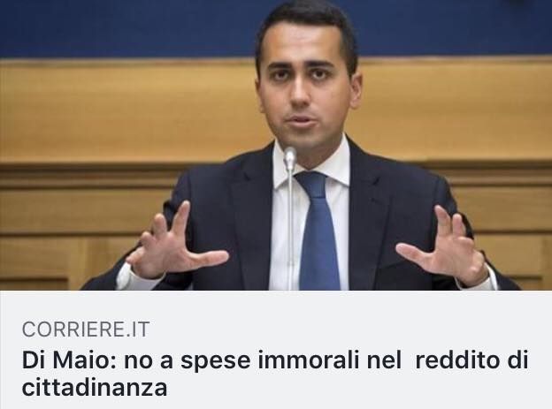 Di Maio e le spese immorali