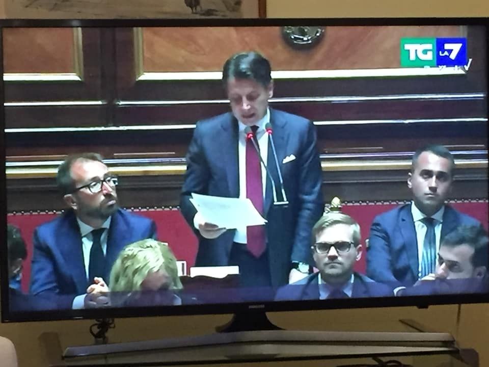 Conte formalizza al Senato la crisi aperta da Salvini