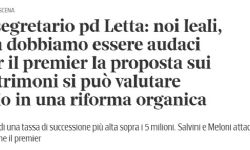 La tassa di successione di Letta