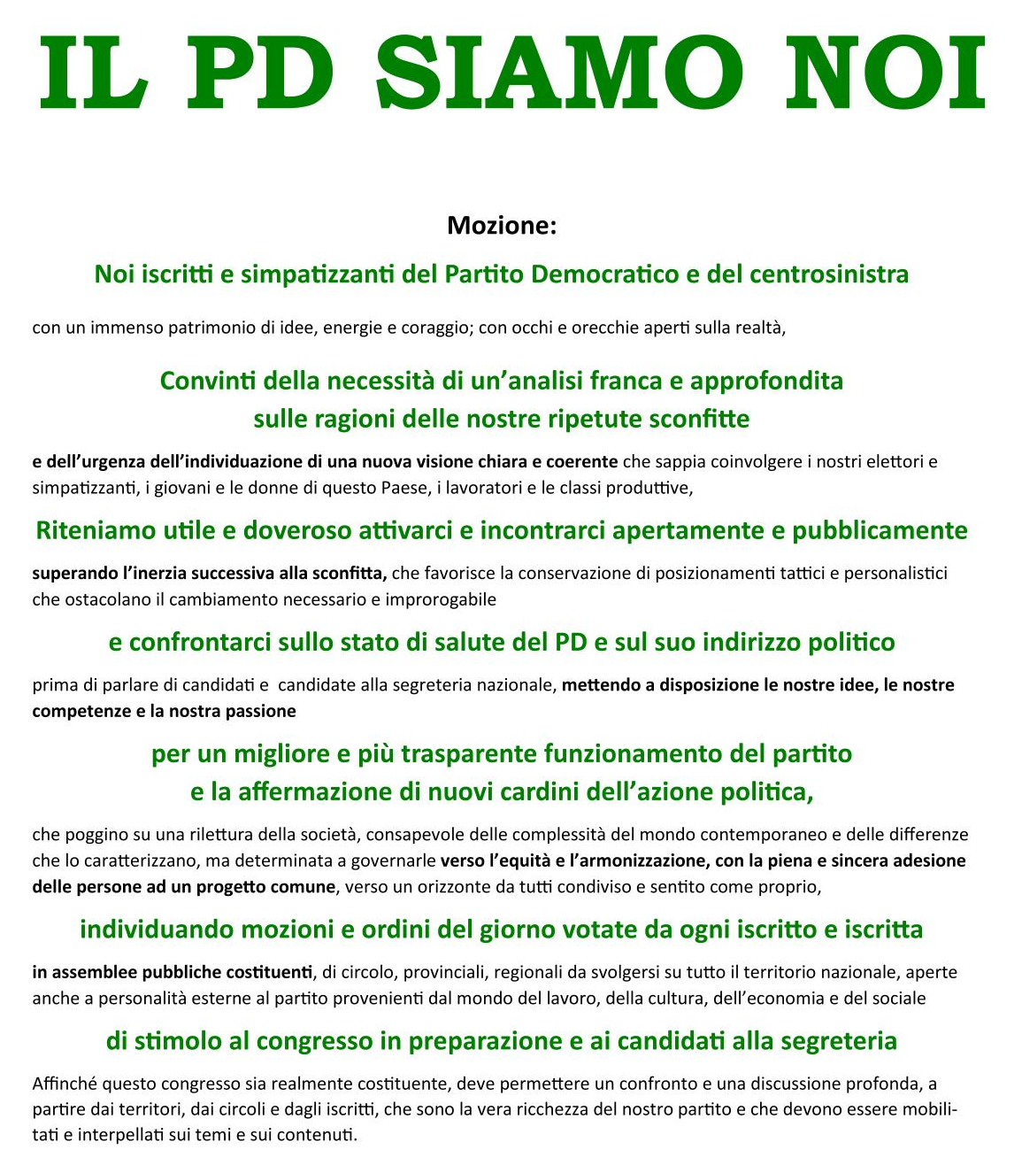 PD: La farsa di un non-congresso