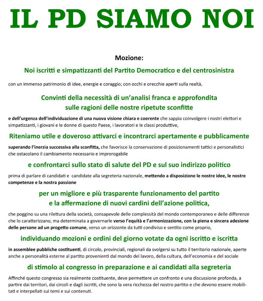 il PD siamo noi