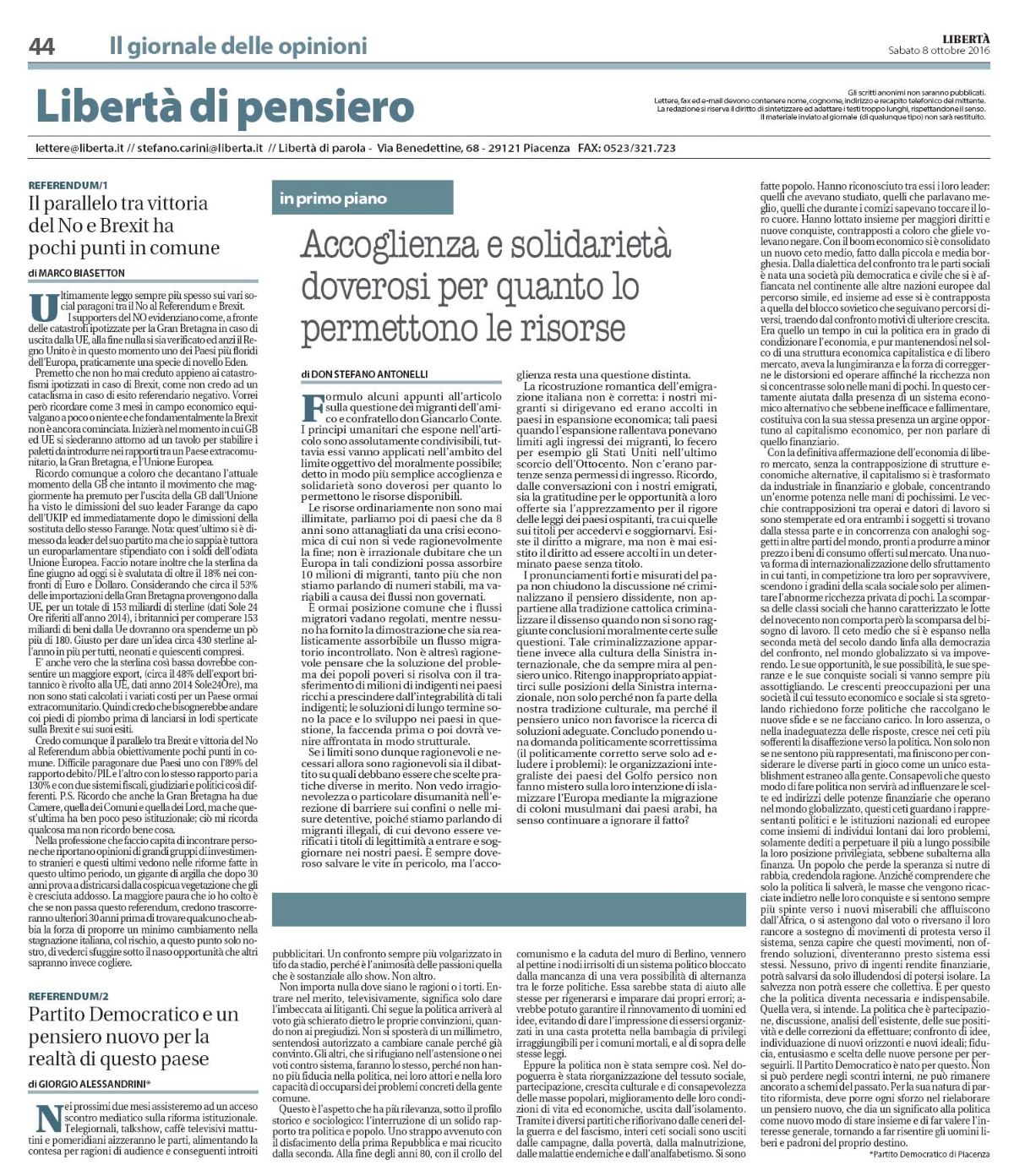 Partito Democratico: un pensiero nuovo per questo Paese