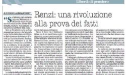 Renzi: una rivoluzione alla prova dei fatti