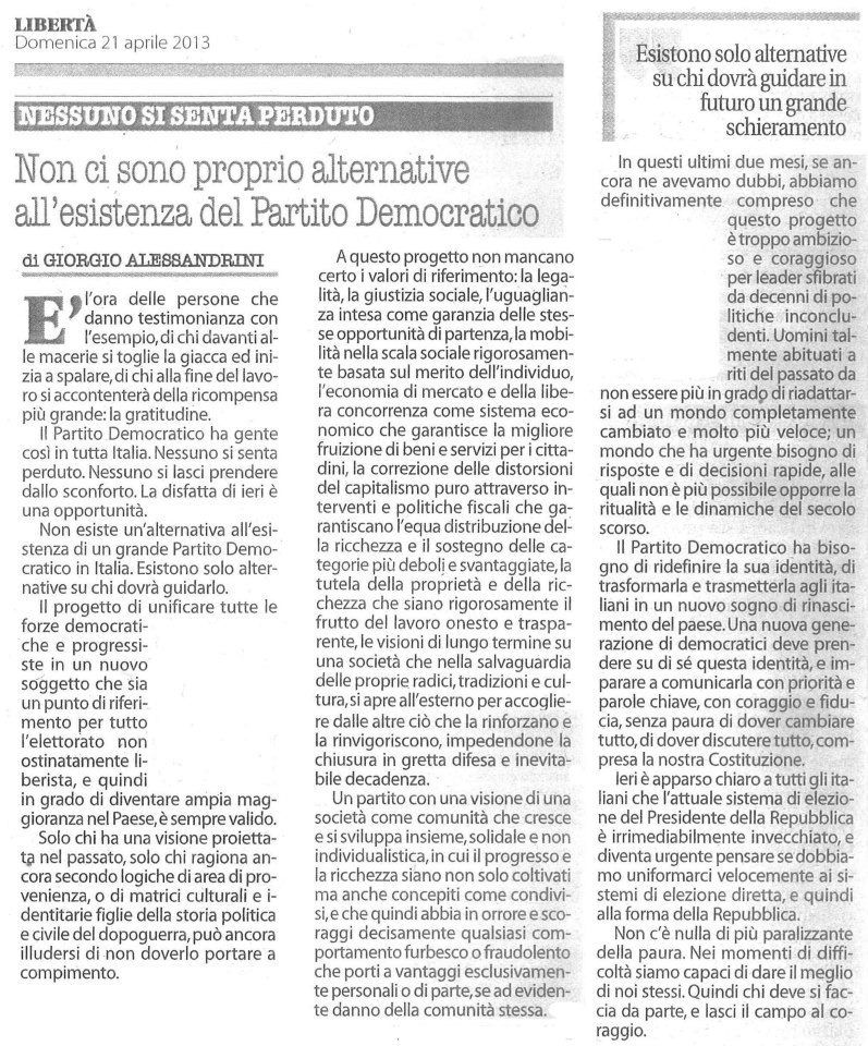 Libertà del 22/04/2013