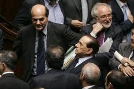 Bersani e Berlusconi in aula