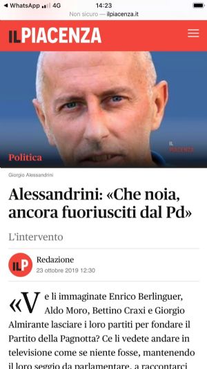 Che noia: ancora fuoriusciti dal PD!