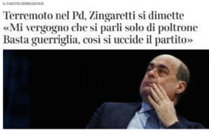 Le dimissioni di Zingaretti